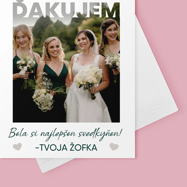 Fotografia A Podpis: Bola Si Najlepšou Svedkyňou - Kartička S Prianiami