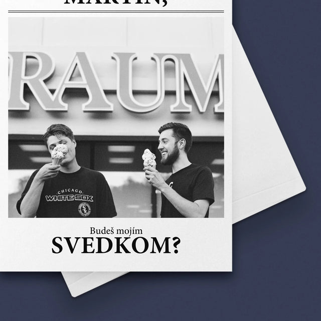 Fotografia A Podpis: Naša Svadba Svedok - Kartička S Prianiami