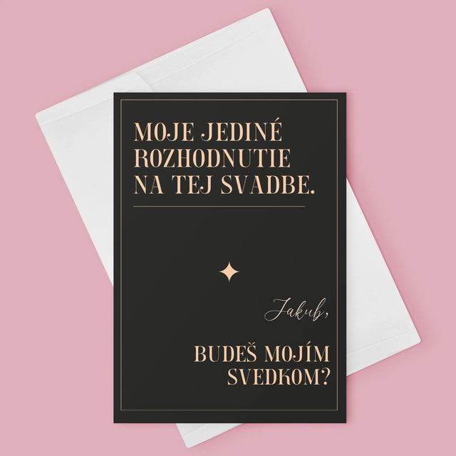 Meno A Podpis: Moje Jediné Rozhodnutie - Kartička S Prianiami