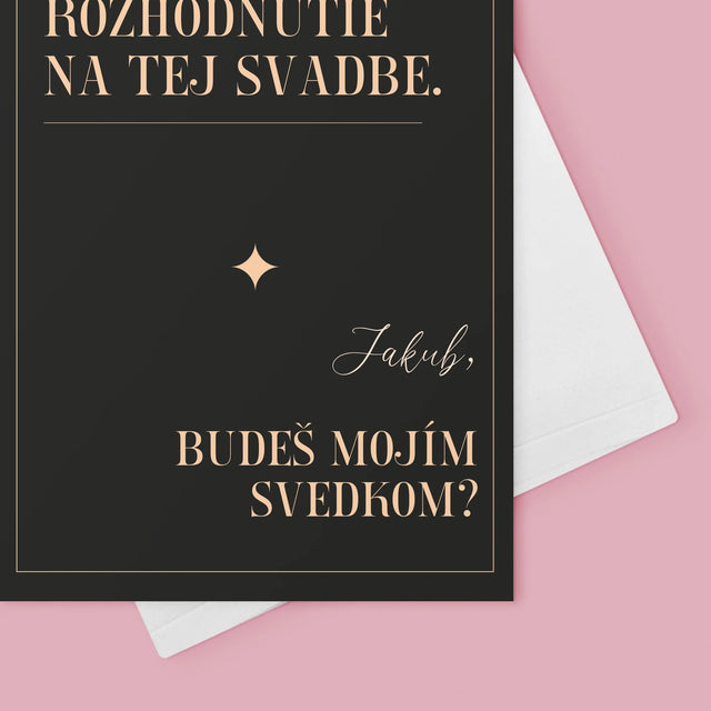 Meno A Podpis: Moje Jediné Rozhodnutie - Kartička S Prianiami