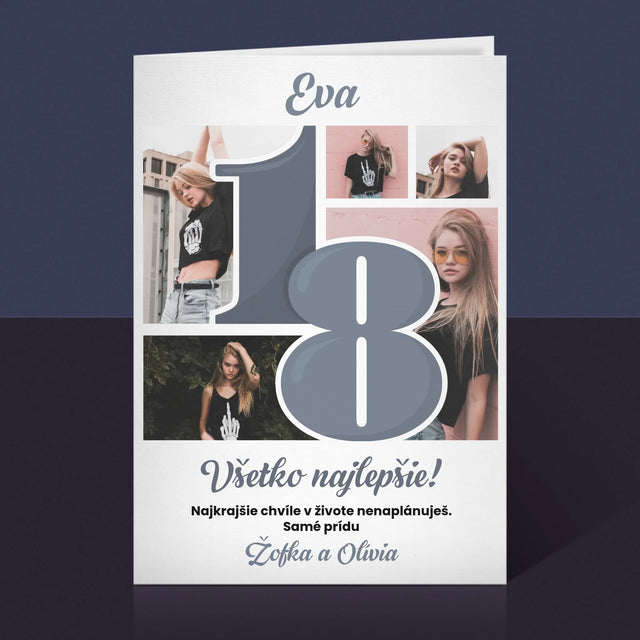 Fotokoláž: 18 Najkrajšie Chvíle - Kartička S Prianiami