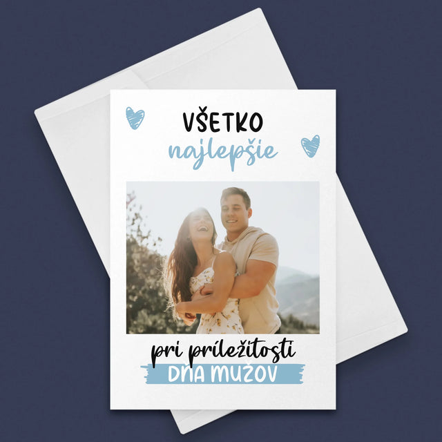 Fotografia A Podpis: Všetko Najlepšiu K Dňu Mužov - Kartička S Prianiami