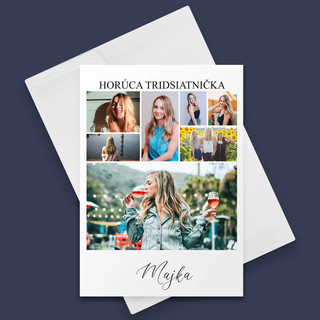 Fotokoláž: Horúca Tridsiatnička - Kartička S Prianiami