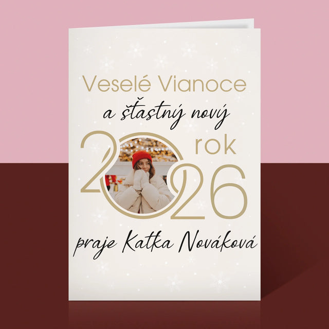 Fotokoláž: Šťastný Nový Rok - Kartička S Prianiami