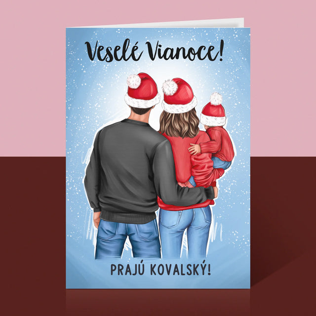 Tvorenie Postavy: Vianočná Rodina - Kartička S Prianiami
