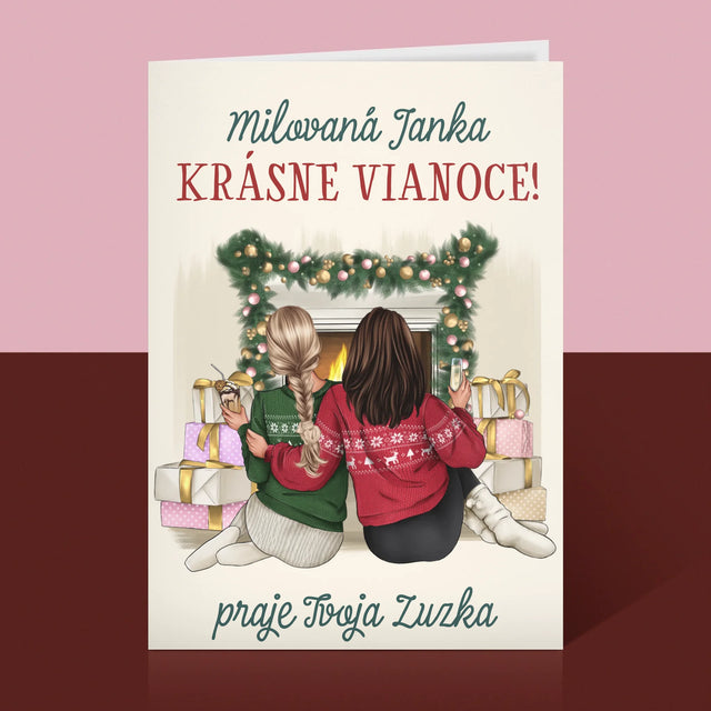 Tvorenie Postavy: Vianočné Kamarátky - Kartička S Prianiami