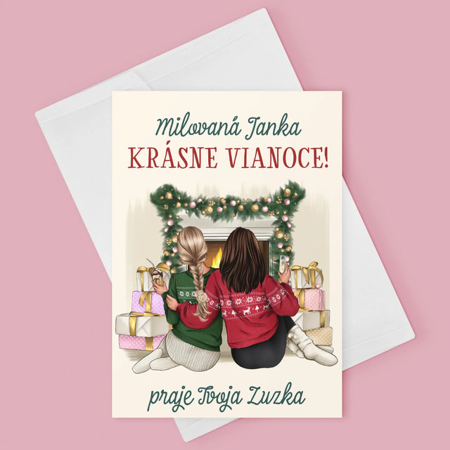 Tvorenie Postavy: Vianočné Kamarátky - Kartička S Prianiami