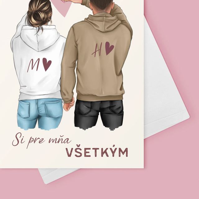 Tvorenie Postavy: Pár Srdce - Kartička S Prianiami