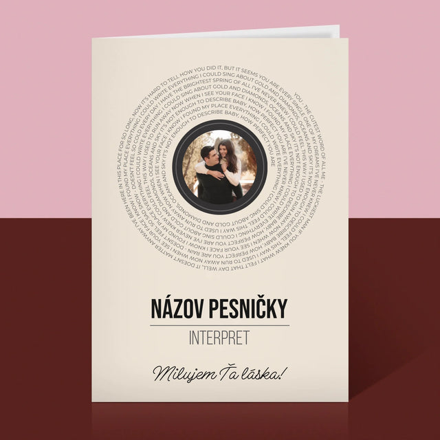 Fotografia A Podpis: Text Piesničky Na Cd-Čku - Kartička S Prianiami