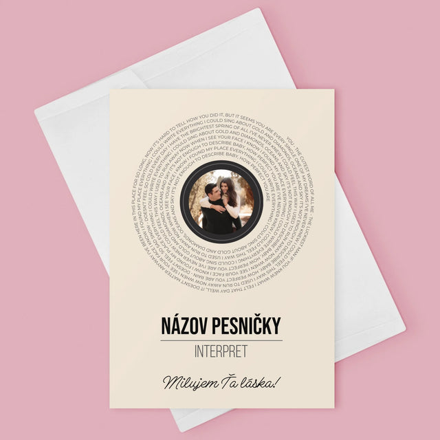 Fotografia A Podpis: Text Piesničky Na Cd-Čku - Kartička S Prianiami