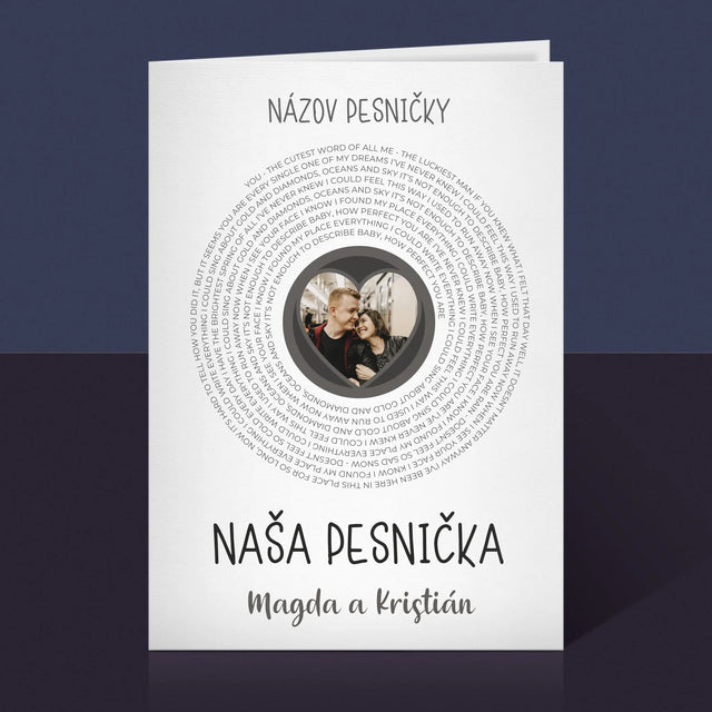 Fotografia A Podpis: Naša Pesnička S Textom - Kartička S Prianiami