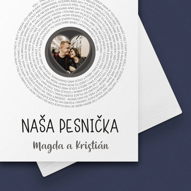 Fotografia A Podpis: Naša Pesnička S Textom - Kartička S Prianiami