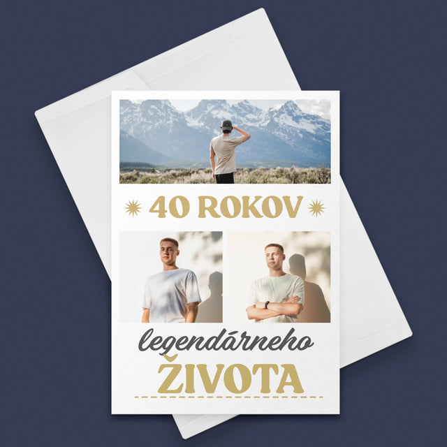 Fotokoláž: 40 Rokov Legendárneho Života - Kartička S Prianiami