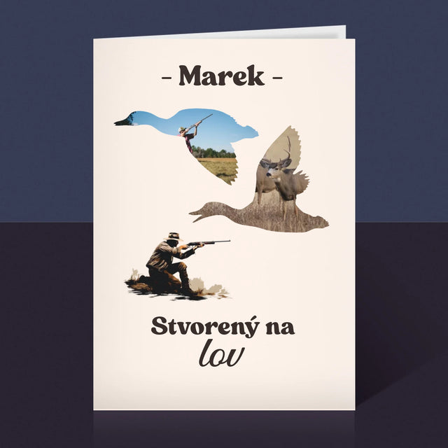 Tvar Z Fotografií: Stvorený Na Lov - Kartička S Prianiami