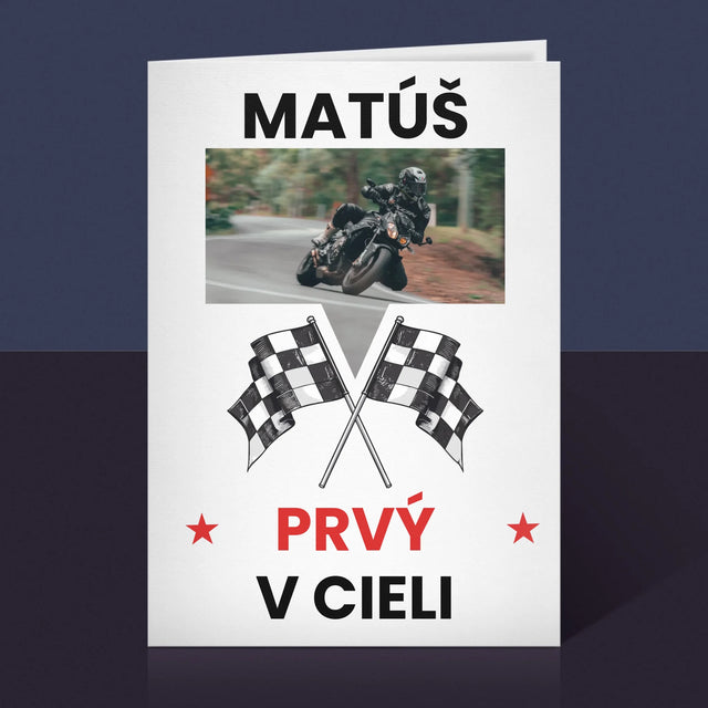Fotografia A Podpis: Prvý V Cieli - Kartička S Prianiami