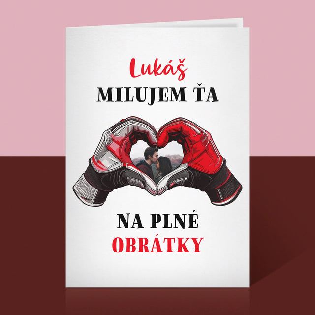 Fotografia A Podpis: Milujem Ťa Na Plné Obrátky - Kartička S Prianiami