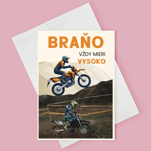Fotografia A Podpis: Vždy Mieri Vysoko - Kartička S Prianiami