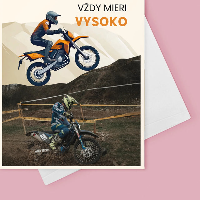 Fotografia A Podpis: Vždy Mieri Vysoko - Kartička S Prianiami