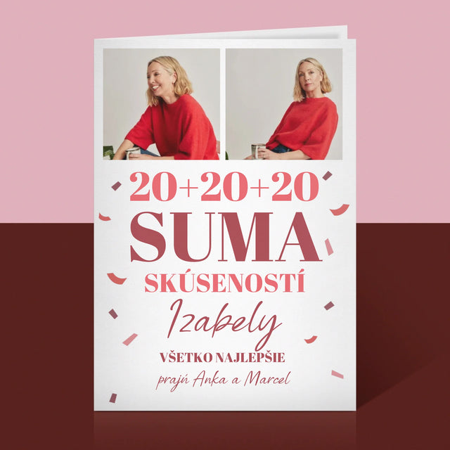 Fotokoláž: Suma Skúseností - Kartička S Prianiami