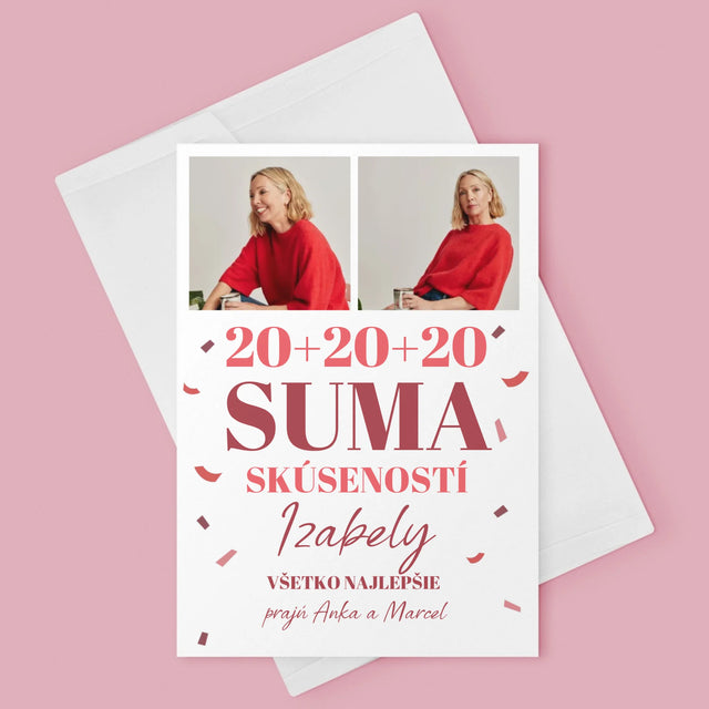 Fotokoláž: Suma Skúseností - Kartička S Prianiami