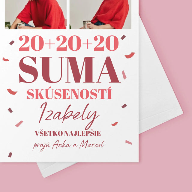 Fotokoláž: Suma Skúseností - Kartička S Prianiami