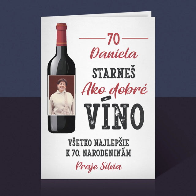 Fotografia A Podpis: Ako Dobré Víno - Kartička S Prianiami