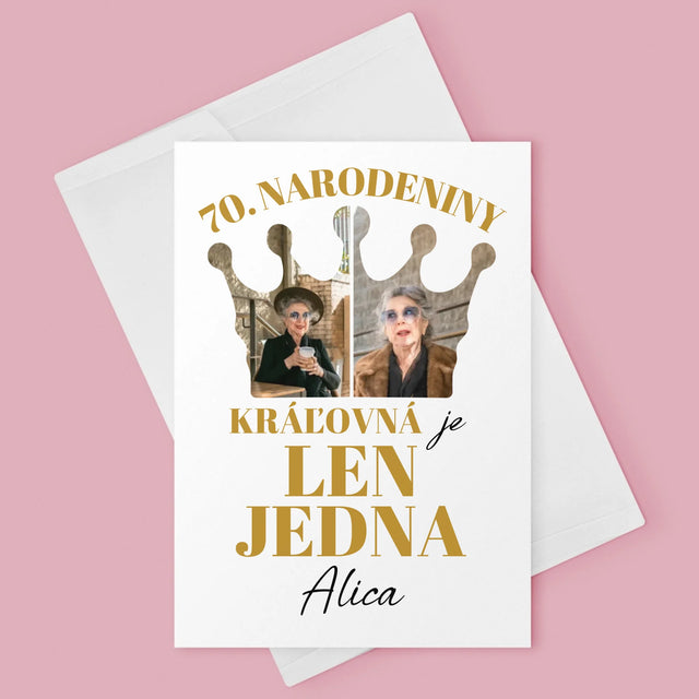 Tvar Z Fotografií: 70. Narodeniny Kráľovná - Kartička S Prianiami