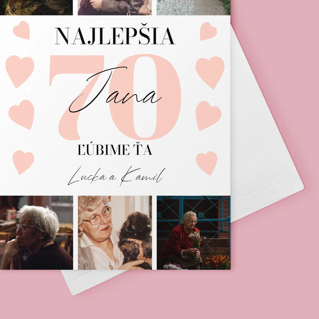 Fotokoláž: Najlepšia 70 - Kartička S Prianiami