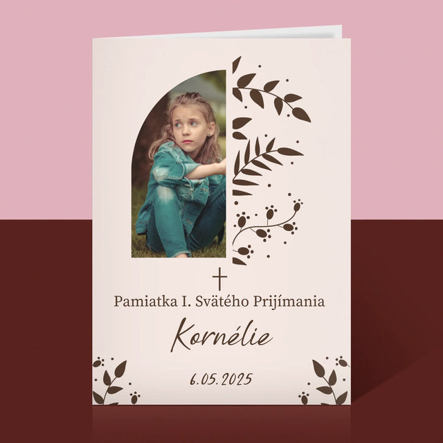 Fotografia A Podpis: Prvé Sväté Prijímanie Lístky - Kartička S Prianiami
