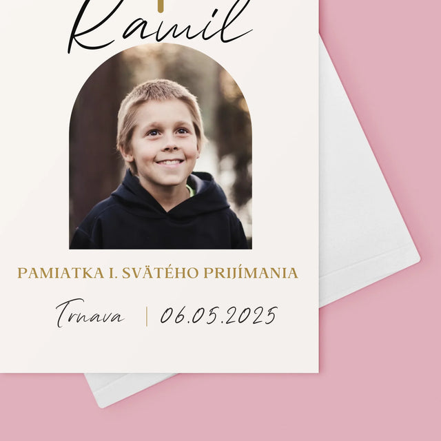 Fotografia A Podpis: Pamiatka Prijímania Klasická - Kartička S Prianiami