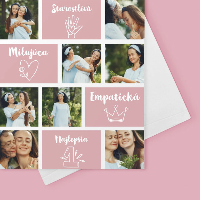Fotokoláž: Vlastnosti Mamy - Kartička S Prianiami