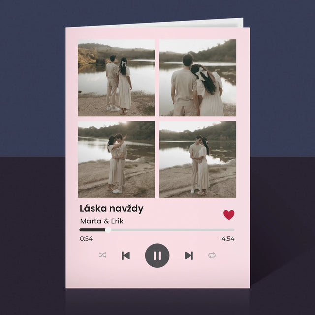 Fotokoláž: Spotify 4 Fotografia - Kartička S Prianiami