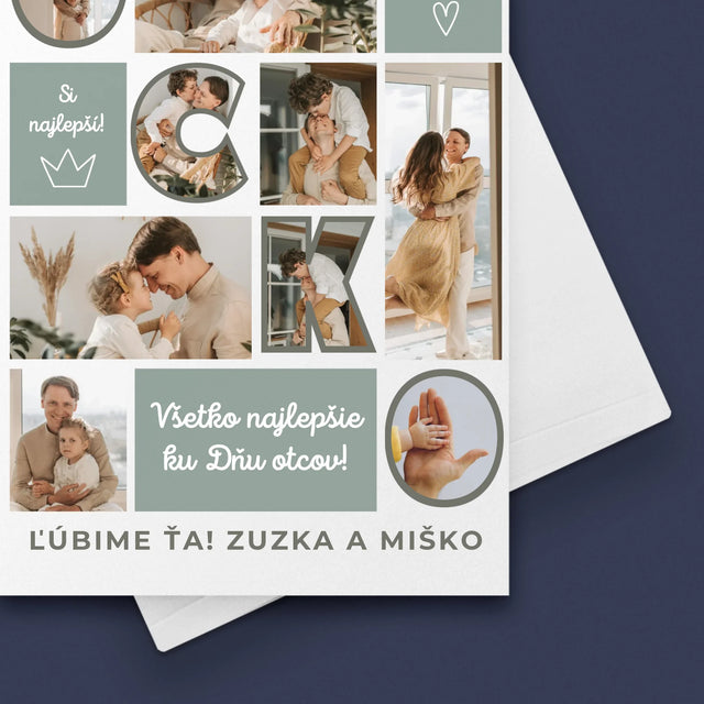 Fotokoláž: Ocko Dlaždice - Kartička S Prianiami