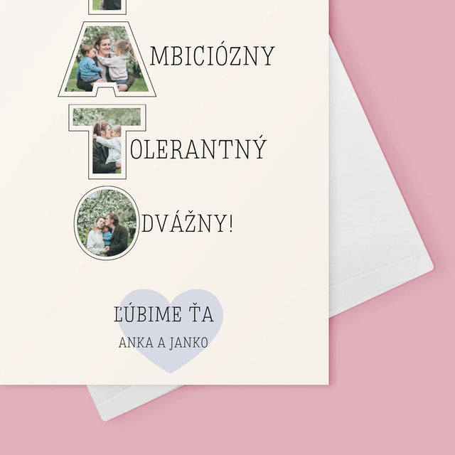 Slovo Z Fotografií: Prečo Ľúbim Ocka - Kartička S Prianiami