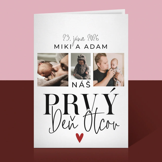 Fotokoláž: Na Prvý Deň Otcov - Kartička S Prianiami