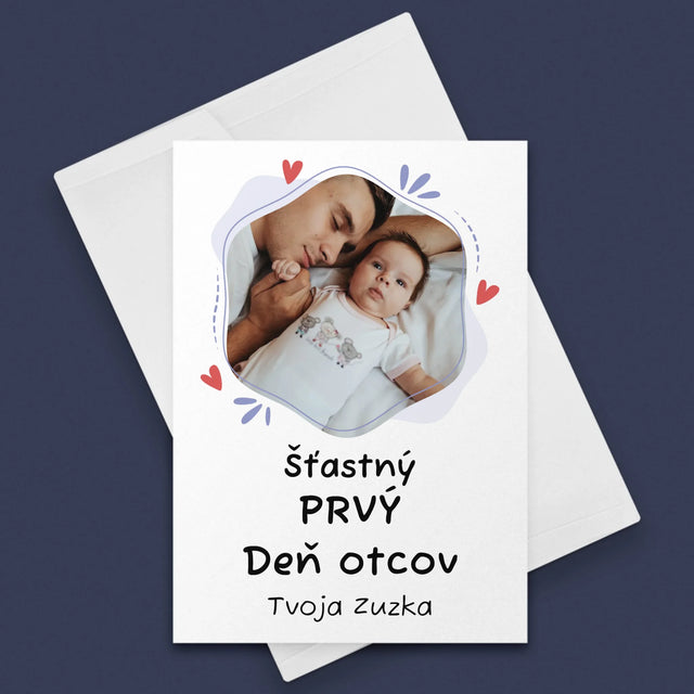 Fotografia A Podpis: Šťastný Prvý Deň Otcov - Kartička S Prianiami