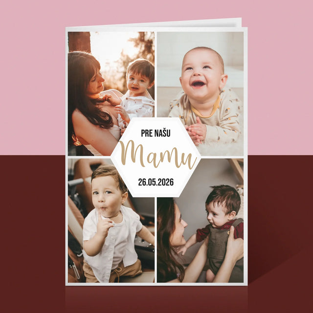 Fotokoláž: Pre Našu Mamu - Kartička S Prianiami