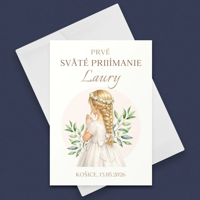 Tvorenie Postavy: Prijímanie Dievčatko - Kartička S Prianiami