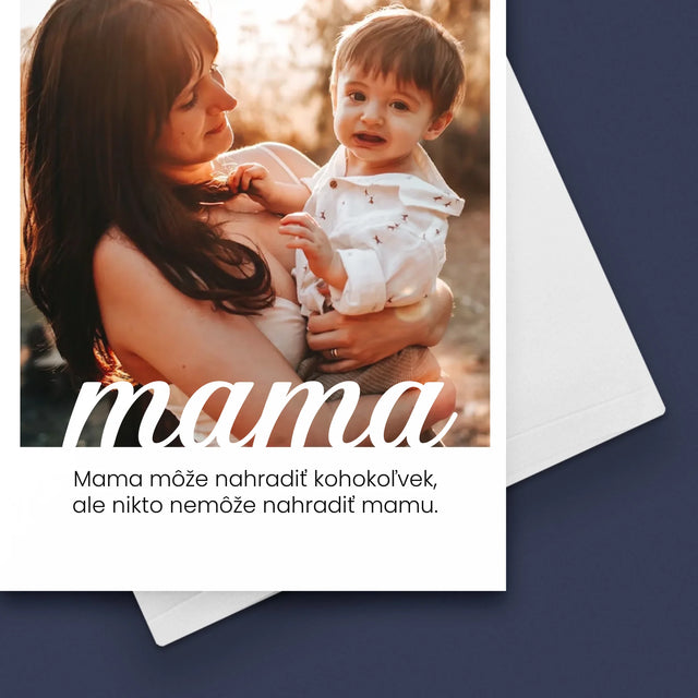 Fotografia A Podpis: Nenahraditeľná Mama Venovanie - Kartička S Prianiami