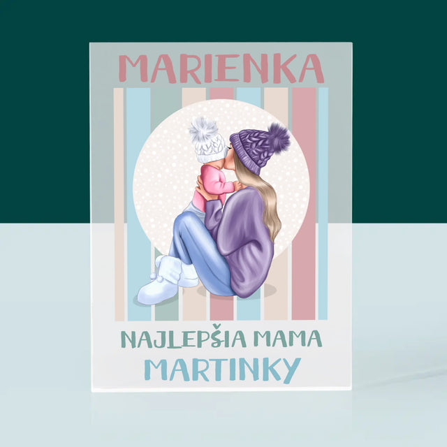 Tvorenie Postavy: Najlepšia Mama - Akrylový Blok (Vertikálne)