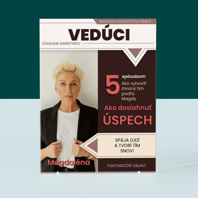 Obálka Časopisu: Vedúci - Akrylový Blok (Vertikálne)