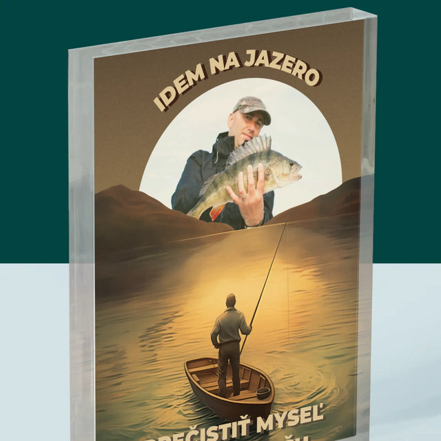 Fotografia A Podpis: Idem Na Jazero - Akrylový Blok (Vertikálne)