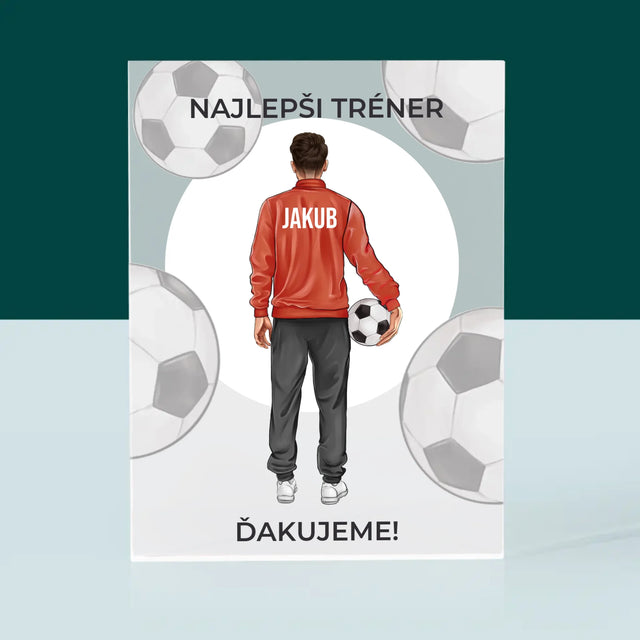 Tvorenie Postavy: Najlepší Tréner - Akrylový Blok (Vertikálne)