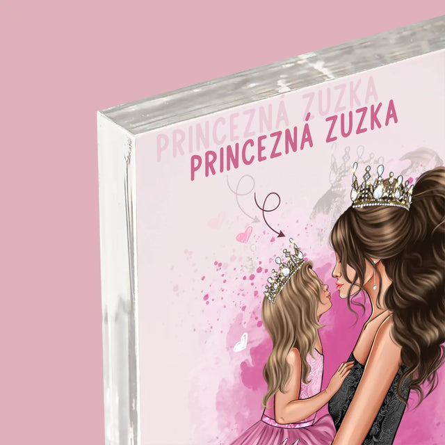 Tvorenie Postavy: Maminkina Princezná - Akrylový Blok (Vertikálne)
