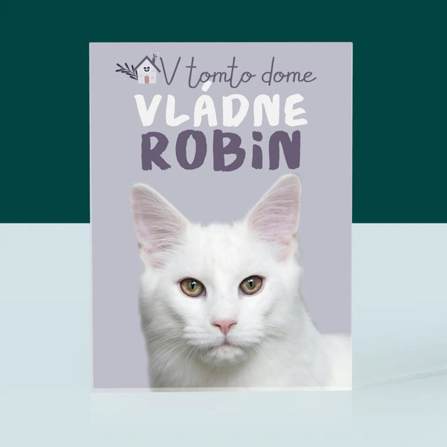 Fotografia A Podpis: V Tomto Dome Vládne Zviera - Akrylový Blok (Vertikálne)