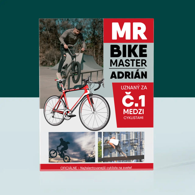 Obálka Časopisu: Mr Bike Master - Akrylový Blok (Vertikálne)