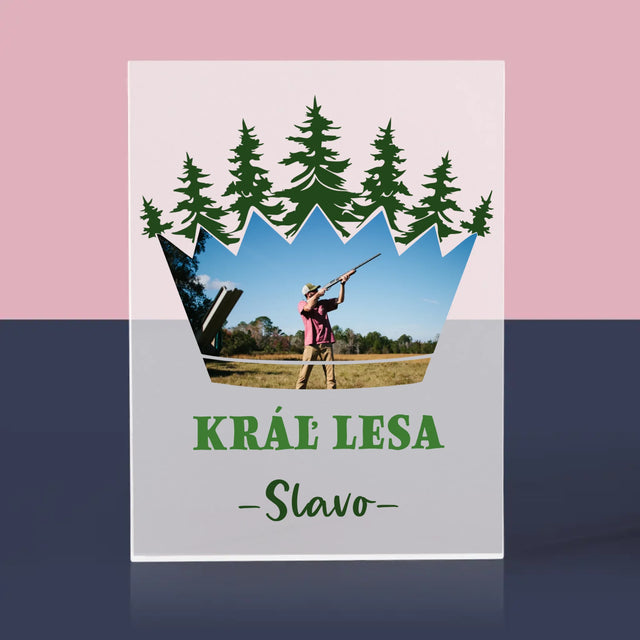 Tvar Z Fotografií: Kráľ Lesa - Akrylový Blok (Vertikálne)