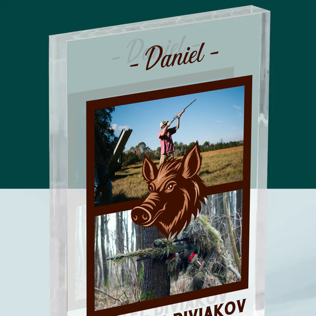 Fotokoláž: Krotiteľ Diviakov - Akrylový Blok (Vertikálne)