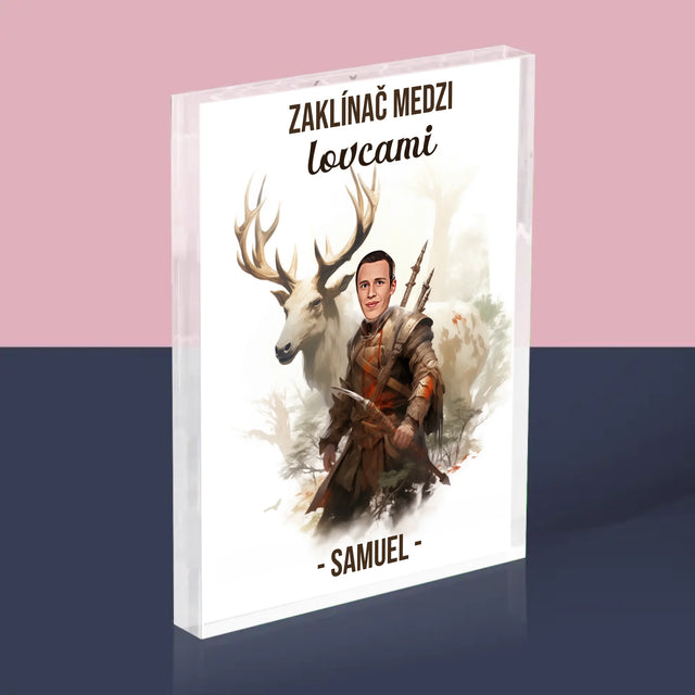 Tvoja Postava: Zaklínač Medzi Lovcami - Akrylový Blok (Vertikálne)