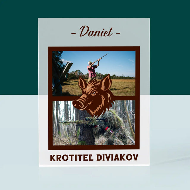 Fotokoláž: Krotiteľ Diviakov - Akrylový Blok (Vertikálne)